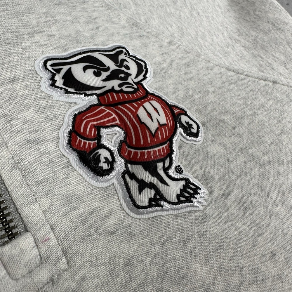 Under Armour University Of Wisconsin 1/4‎ Zip Sweatshirt Women's Medium Gray - Picture 5 of 16